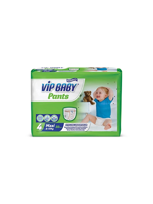 Bebiko Vip Baby 8 - 19 kg 4 Numara Bebek Bezi 30 Adet