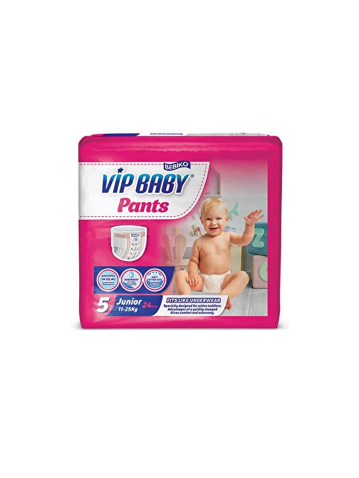 Bebiko Vip Baby 11 - 25 kg 5 Numara Bebek Bezi 24 Adet