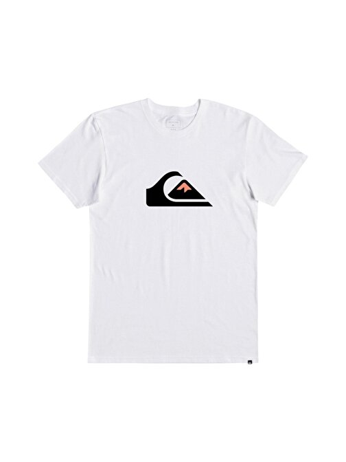 Quiksilver Eqyzt06534 - Comp Logo Ss Erkek T-Shirt Beyaz S