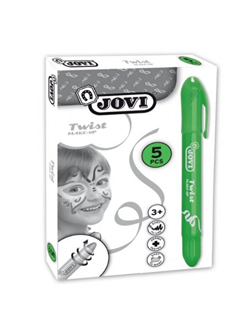 Jovi Yıkanabilir Yüz Boyası Kalemi 5'li Yeşil