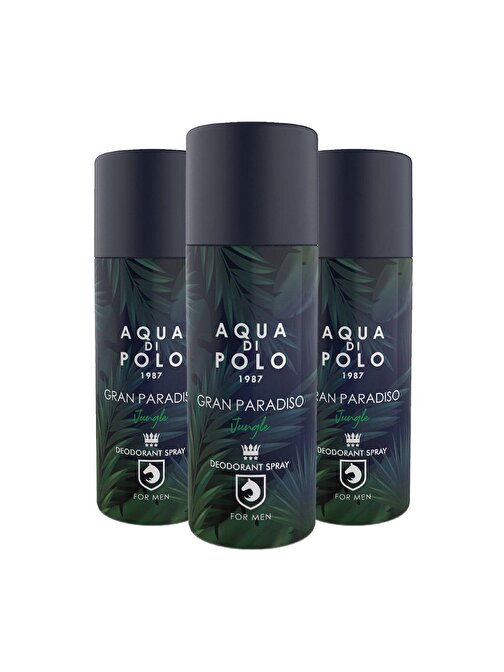 Aqua Di Polo 1987 Gran Paradiso Jungle Deodorant 3'lü