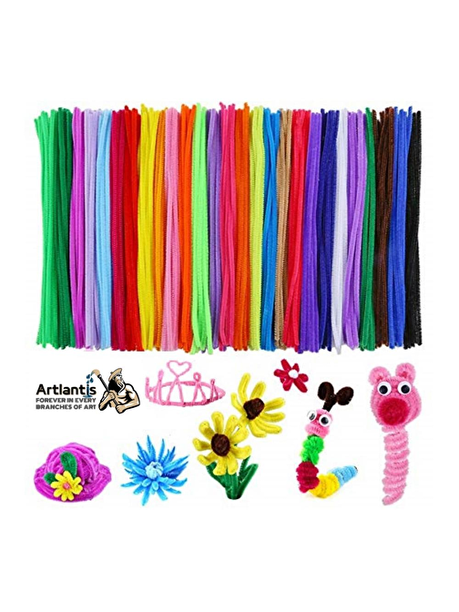 Artlantis Şönil Renkli 30 Cm 50'li Artlantis 30 Cm Renkli Tüylü Tel 50'li 1 Paket