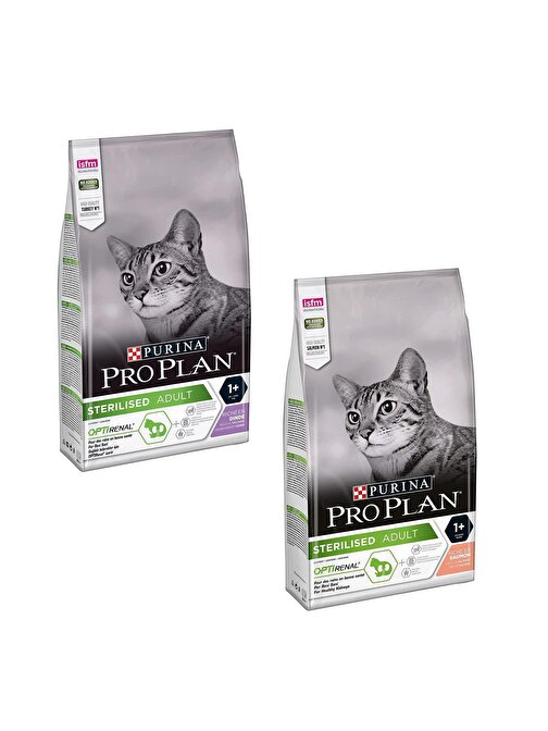 Pro Plan Sterilised Kısırlaştırılmış Hindili Tavuklu-Somonlu Kedi Maması 1,5 Kg 2 Adet