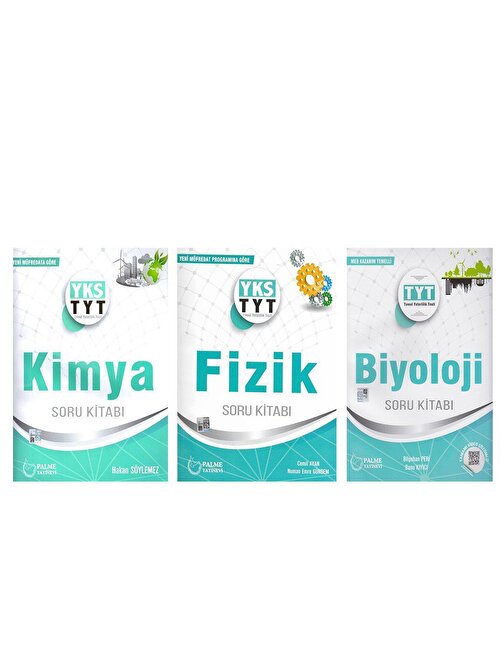 Palme Yayıncılık Palme Yayınları TYT Fizik Kimya ve Biyoloji A Soru Bankası 3 Kitap Set