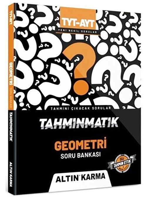 Akm Kitap TYT AYT Geometri Tahminmatik Soru Bankası Altın Karma Yayınları