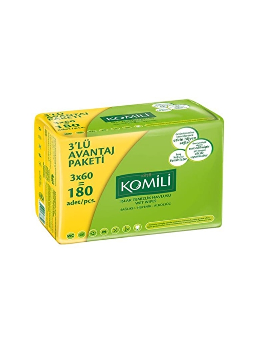 Komili Islak Havlu 3X60 Adet