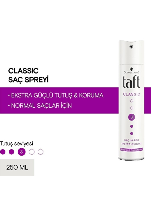 Taft Saç Spreyi Ekstra Güçlü 250 ml