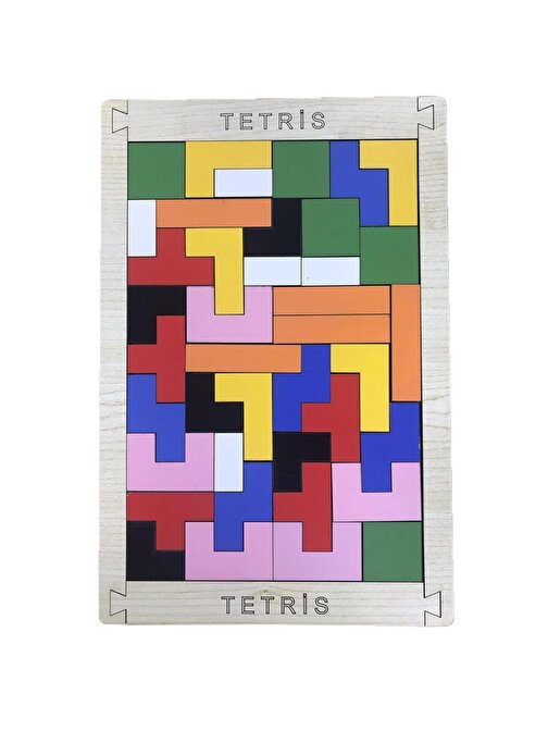 Farbu Oyuncak FBP13 Tetris Eğitici Ahşap Puzzle Renkli2 - 4 Yaş