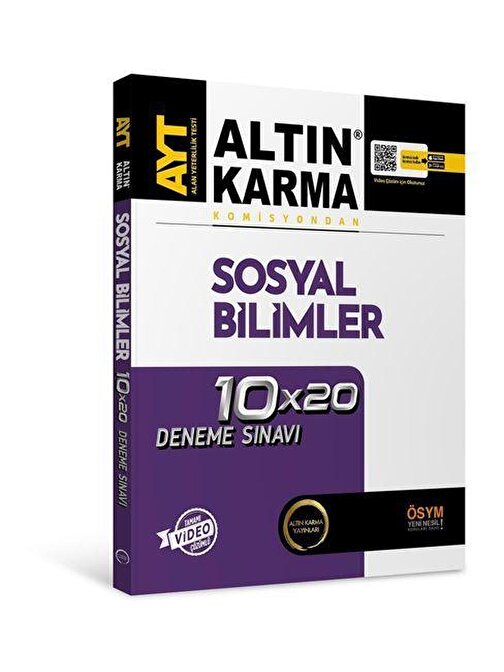 Altın Karma Yayınları AYT Sosyal Bilimler 2 10 x 46 Deneme Altın Karma