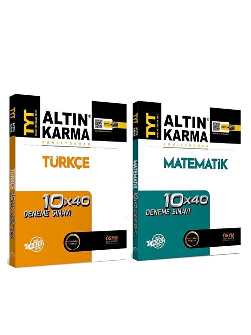 Altın Karma Yayınları Altın Karma TYT Matematik ve Türkçe Deneme Seti 2 Kitap