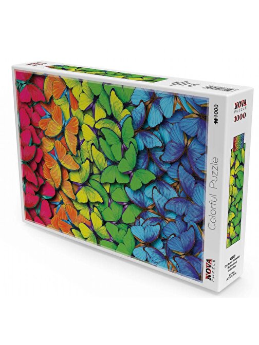 Nova Puzzle 1000 Parça Çok Renkli Kelebekler Puzzle