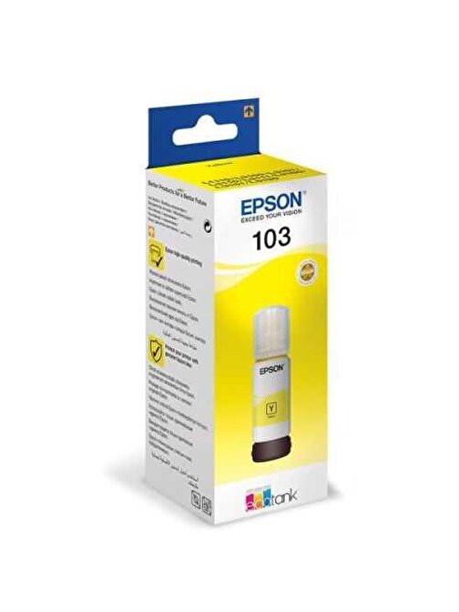 Epson C13T00S14A 107 Uyumlu Doldurmalı Orjinal Sarı Toner