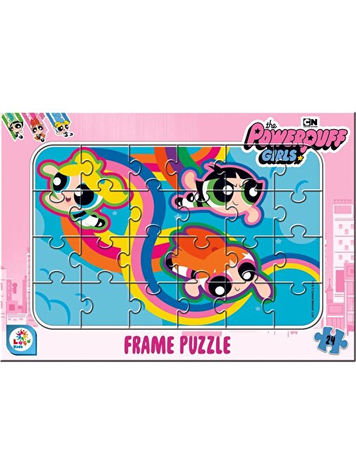 Laço Kids Powerpuff Girls 24 Parça Frame Puzzle Ppg7604