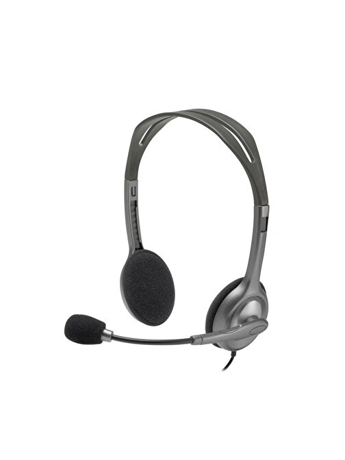 Logitech H111 Kablolu Stereo Mikrofonlu Kulak Üstü Kulaklık Gri