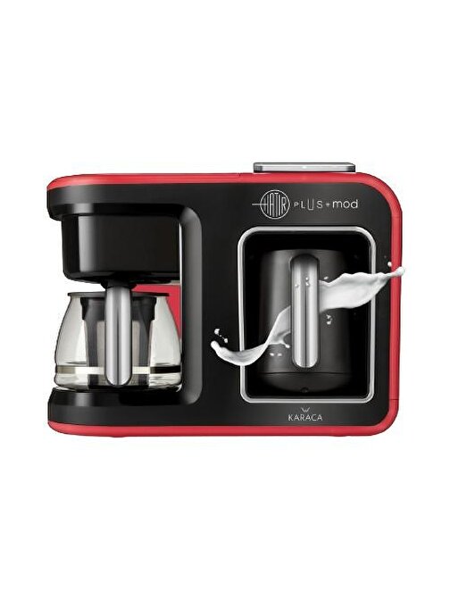 Karaca Hatır Plus Mod 5 Fincan Kapasiteli 1400 W Filtre Kahve Makinesi Kırmızı - Siyah