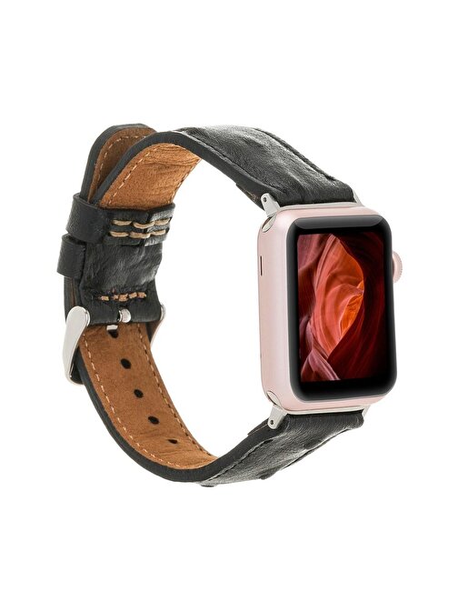Bouletta Apple Watch 42 - 44 - 45 mm Deri DE5 Akıllı Saat Kordonu