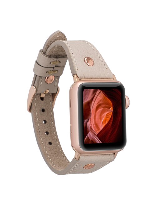 Bouletta Apple Watch 38 - 40 - 41 mm Deri RG Troklu ERC3 Akıllı Saat Kordonu