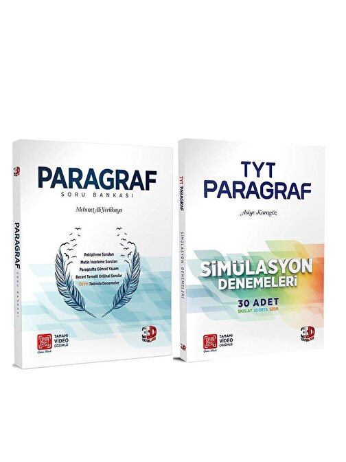 3D Yayınları 3D Yayınları TYT Paragraf Simülasyon Soru Bankası ve Deneme Seti 2 Kitap