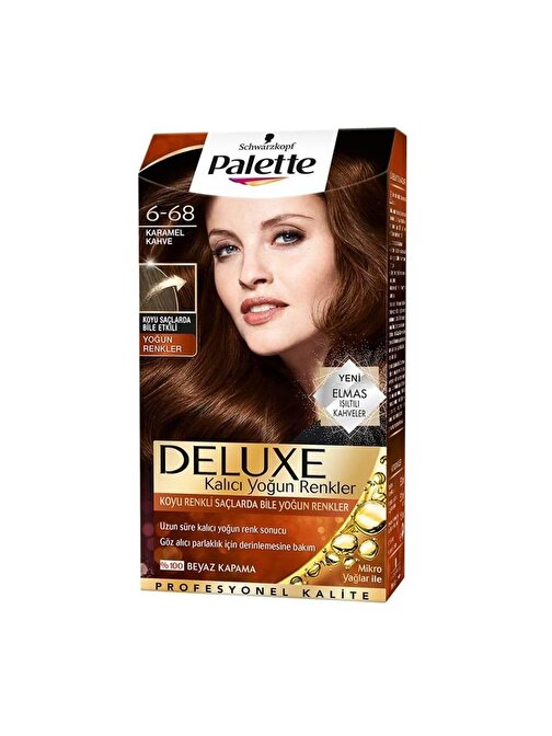Palette Deluxe Saç Boyası 6.68 Karamel Kahve X 3 Adet