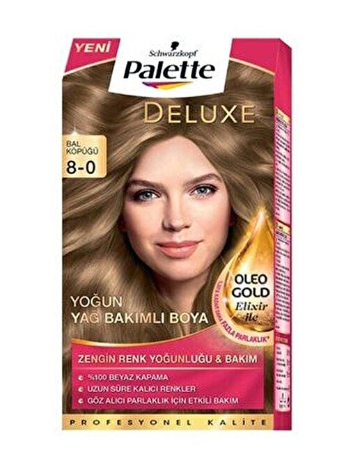 Palette Deluxe Saç Boyası 8.0 Bal Köpüğü X 3 Adet