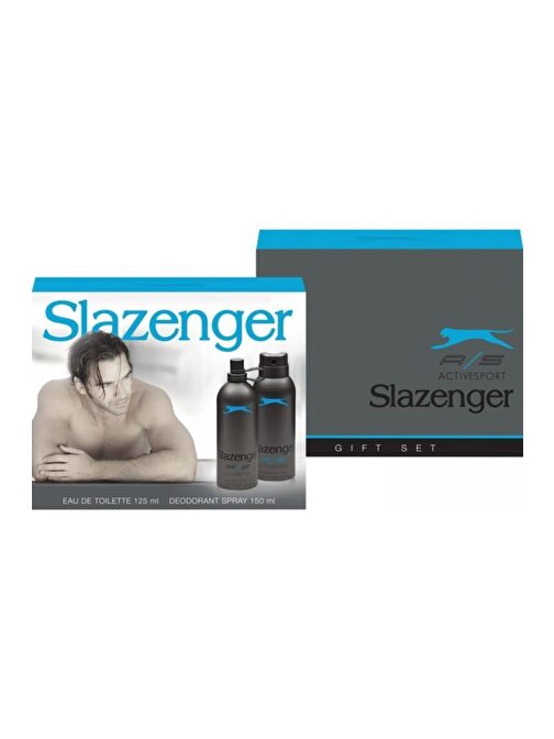 Slazenger Active Sport Mavi 125 ml Erkek Parfüm 150 ml Deodorant Set