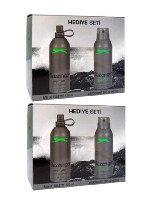 Slazenger Active Sport Yeşil Erkek Parfümü 125 ml+Deodorant 150 ml Set 2 Adet