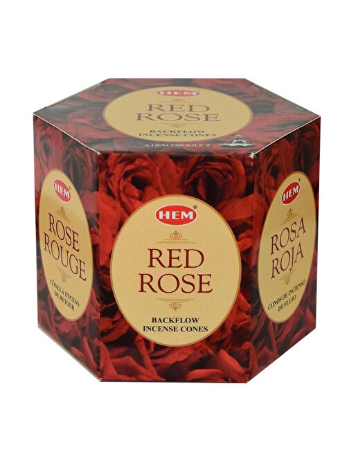 Hem Red Rose 40 Konik Tütsü Kırmızı Gül Kokulu Backflow Incense