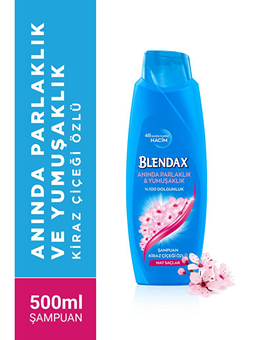 Blendax Aninda Parlaklik Ve Yumuşaklik Kiraz Çiçeği Özlü Şampuan 500 ml