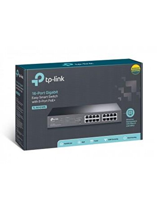 Tp-Link Tl-Sg1016Pe 16 Port 10 - 100 - 1000 Mbps Yönetilebilir Poe Switch
