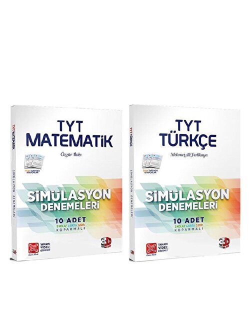 Ankara Kitap Merkezi 3D Yayınları TYT Matematik ve Türkçe Deneme Seti 2 Kitap