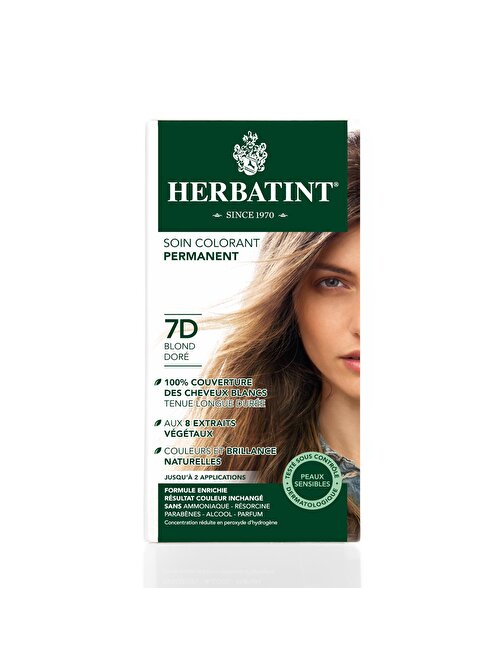 Herbatint Bitkisel Saç Boyası 7D Blond Dore Altın Sarısı 150ml