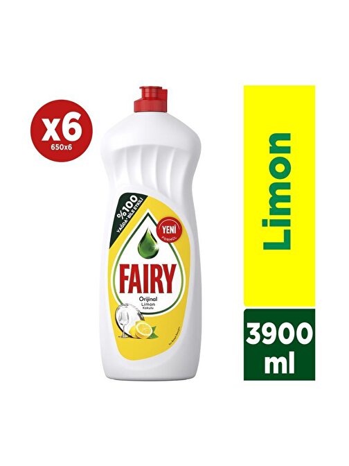 Fairy Limon Bulaşık Deterjanı Fırsat Paketi 6 x 650ml