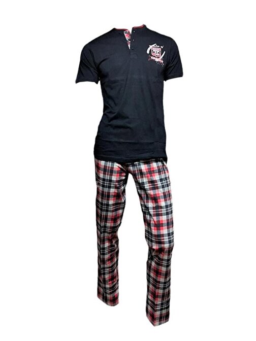 Mod Collection %100 Pamuk Ekose Kareli Erkek Pijama Takım