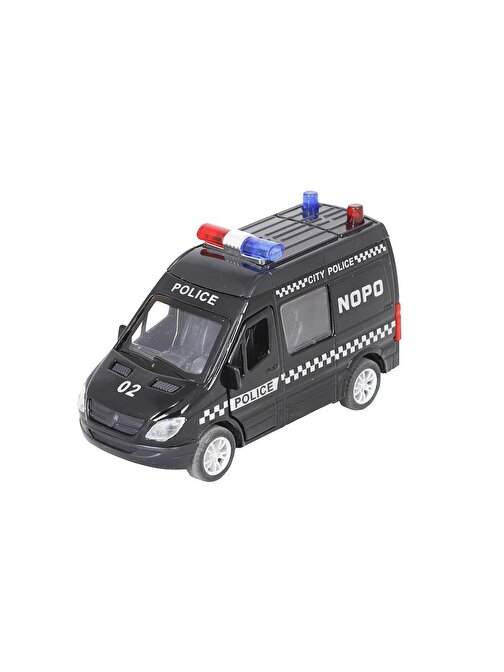 Pasifik Işıklı Ambulans Küçük Oyuncak Araba Siyah