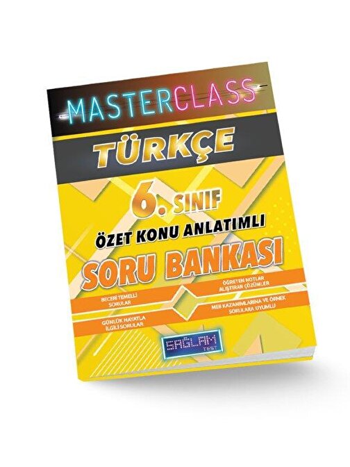6. Sınıf Masterclass Türkçe Soru Bankası Sağlam Test Yayınları