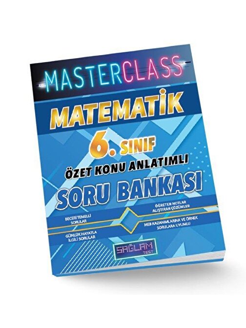 6. Sınıf Masterclass Matematik Soru Bankası Sağlam Test Yayınları