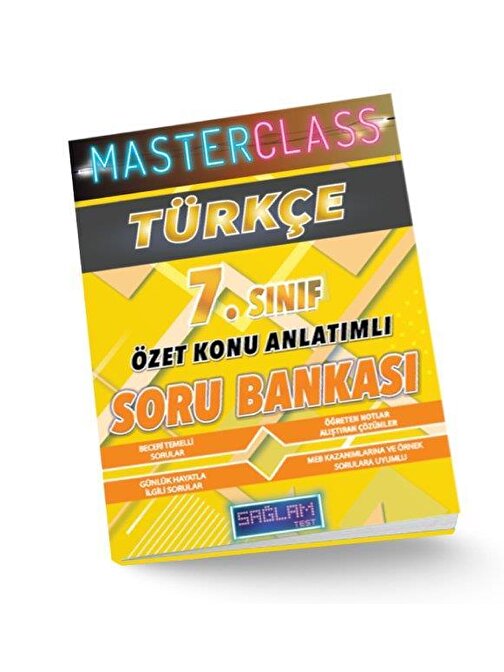 7. Sınıf Masterclass Türkçe Soru Bankası Sağlam Test Yayınları