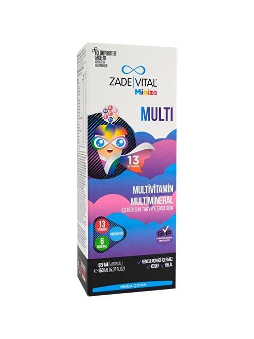 Zade Vital Miniza Multivitamin Ve Multimineral 150 Ml