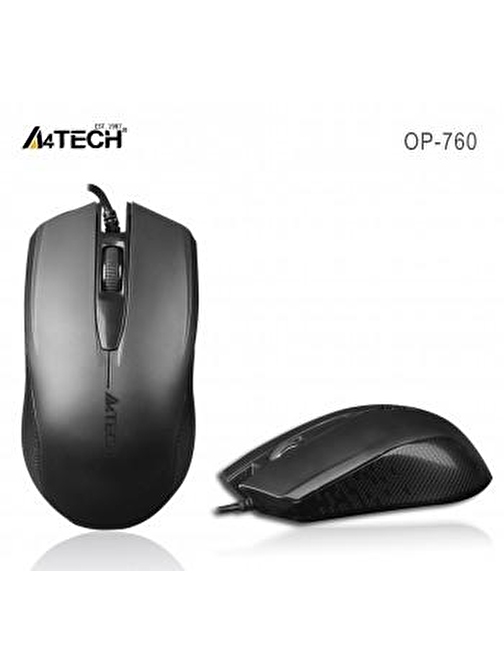 A4 Tech OP-760 1000 DPI Siyah Kablolu Mouse