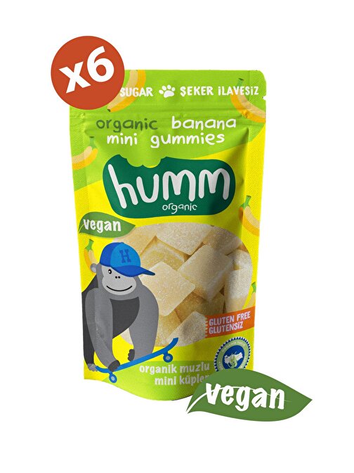 Humm Organik Glutensiz Vegan Muzlu Mini Küpler 30 gr x 6 Adet