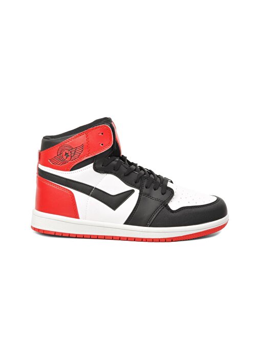 Ayakmod 8070 Siyah-Kırmızı Erkek Bilek Boy Sneaker