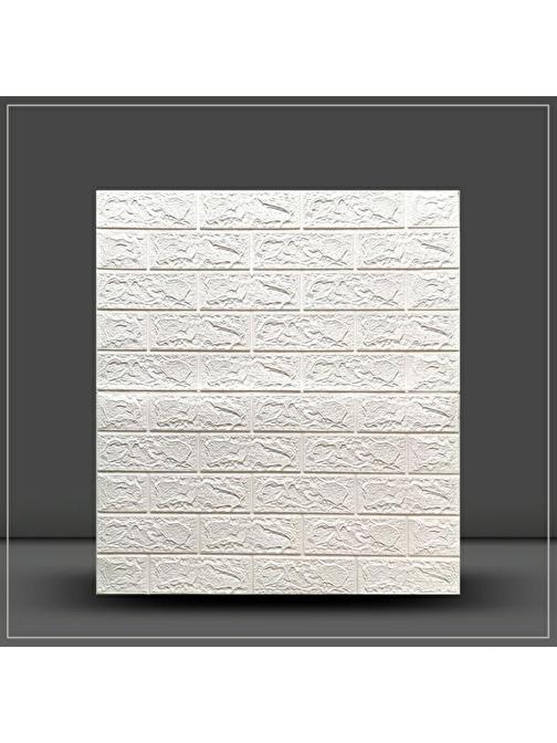 Renkli Duvarlar Kendinden Yapışkanlı 3D Esnek Beyaz Duvar Kağıdı Paneli NW100