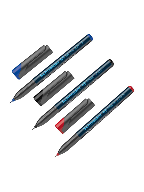 SCHNEIDER S Maxx 220 Asetat Kalemi 3'lü 1 Paket Kırmızı Siyah Mavi