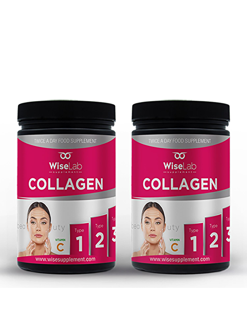 Wiselab Beauty Collagen Powder Tip123 Vitamin C 300Gr + Wiselab Beauty Collagen Powder Tip123 Vitamin C 300Gr