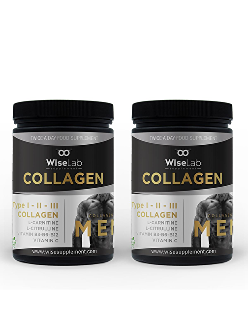 Wiselab Men Collagen 300Gr Tip123 L-Carnitine L-Citrulline + Wiselab Men Collagen 300Gr Tip123 L-Carnitine L-Citrulline