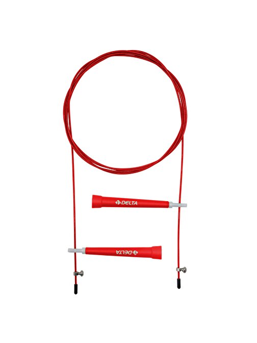 Delta Crossfit Speed Jump Rope Çelik Telli Hızlı  Kırmızı Atlama İpi