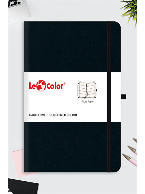 Le Color Tarihsiz Klasik Defter Rec Note 13X21 Çizgili Siyah