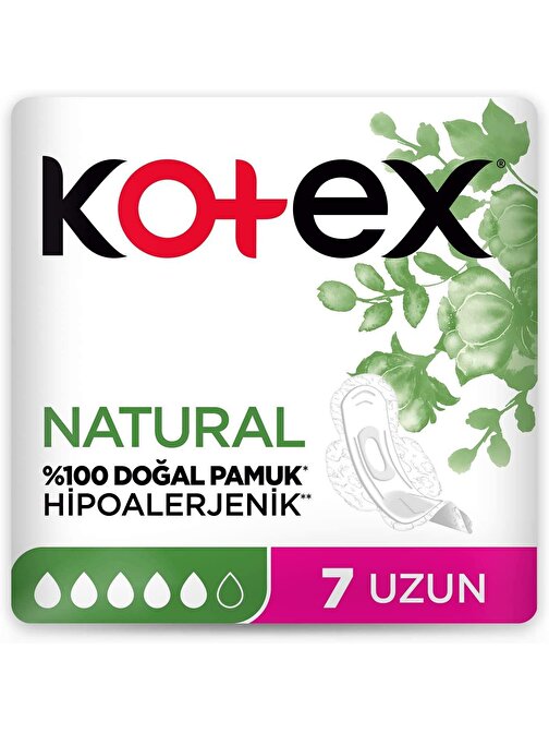 Kotex Natural Ultra Single Uzun 7'li Günlük Ped