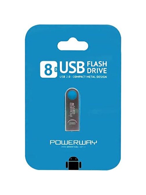 Powerway USB Flash Bellek Metal 8gb Powerway