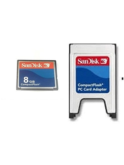 Sandisk 8 Gb Compact Flash Kart  Pcmcıa-Cf Compact Flash Adaptör